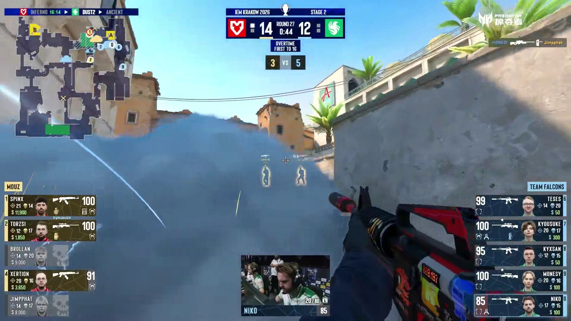 Kyxsan三杀阻击MOUZ半场统治！