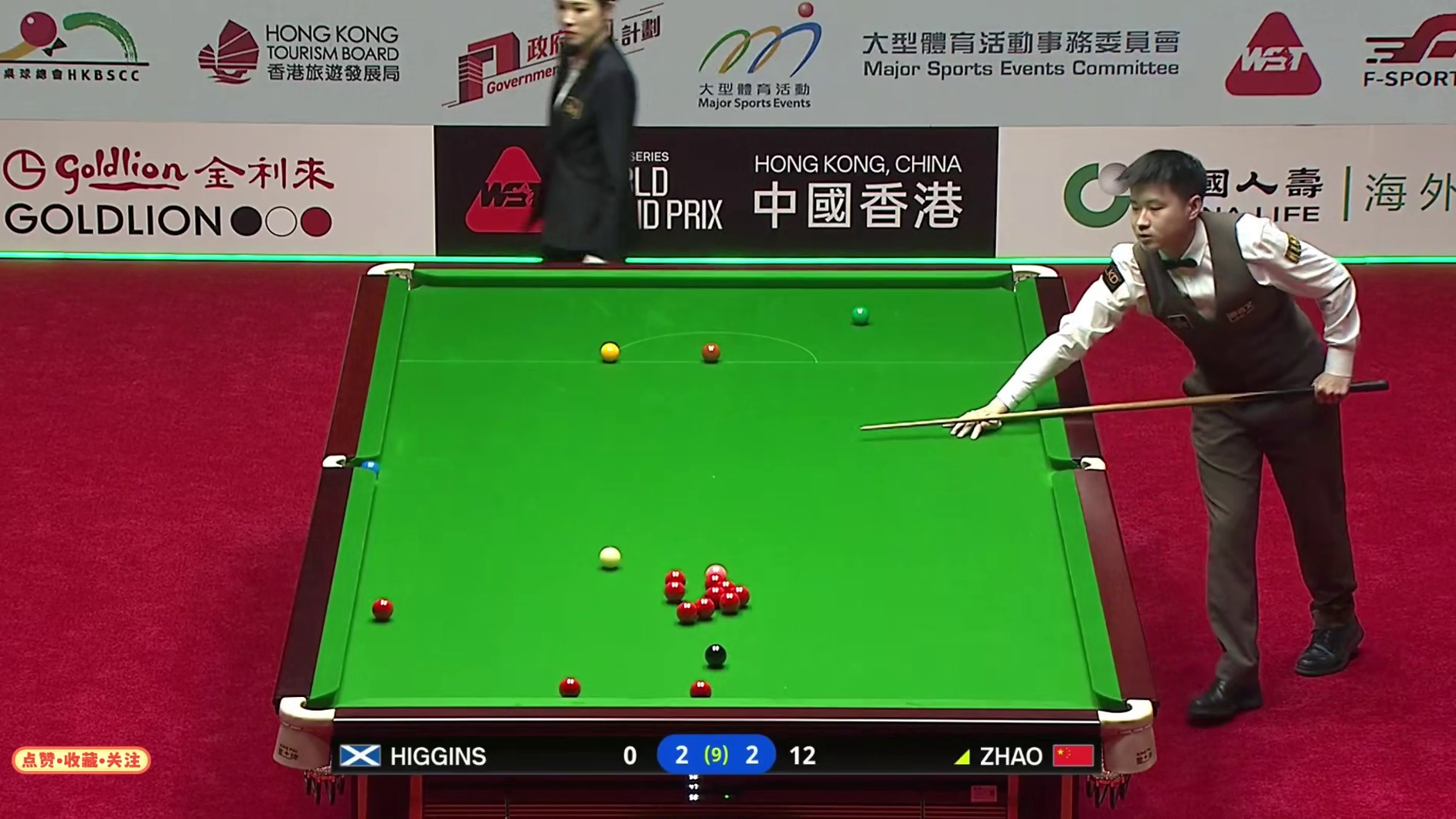 世界大奖赛！赵心童乱局豪横破百再胜希金斯，结局一球震惊全场！