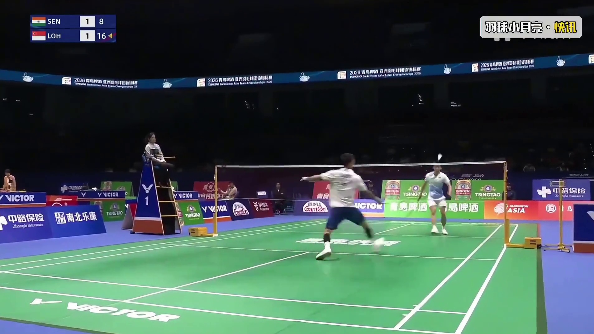 骆建佑2-1拉克什亚，结束了对其的三连败