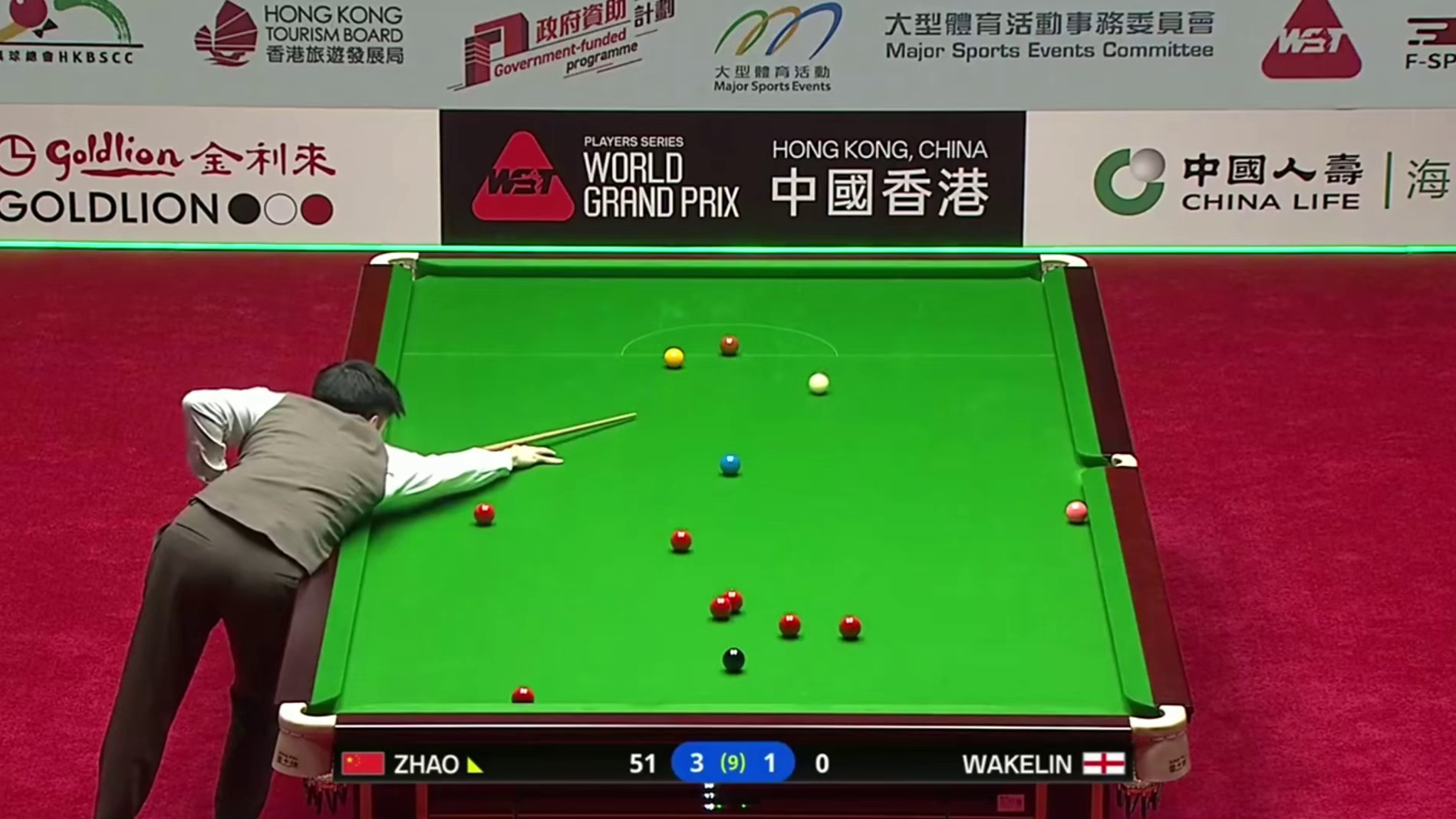 2026斯诺克世界大奖赛：伟克林vs赵心童