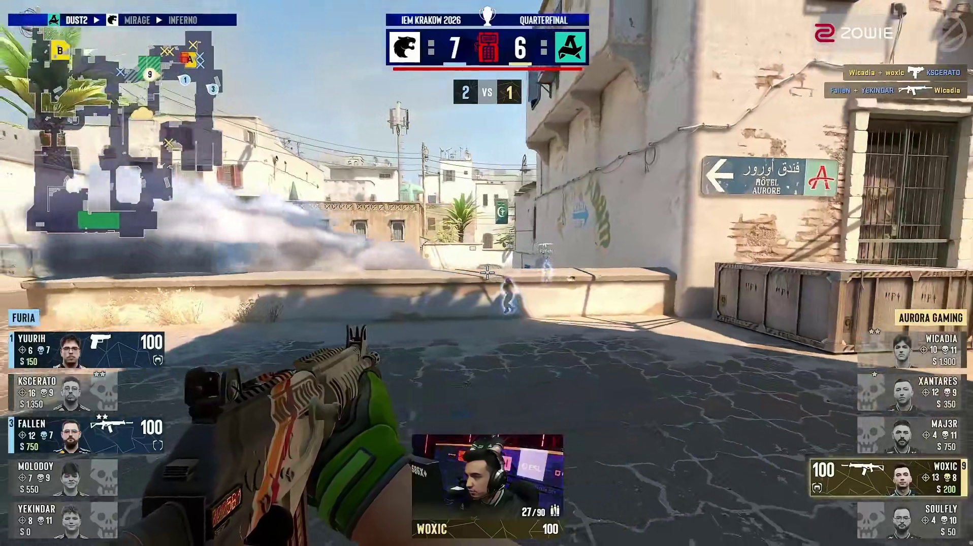 FURIA经济局4人残阵刚枪逆转翻盘