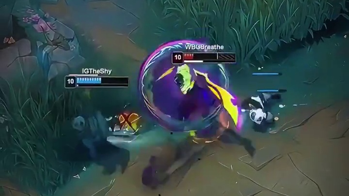 逆天theshy连躲5Q纯走位秀