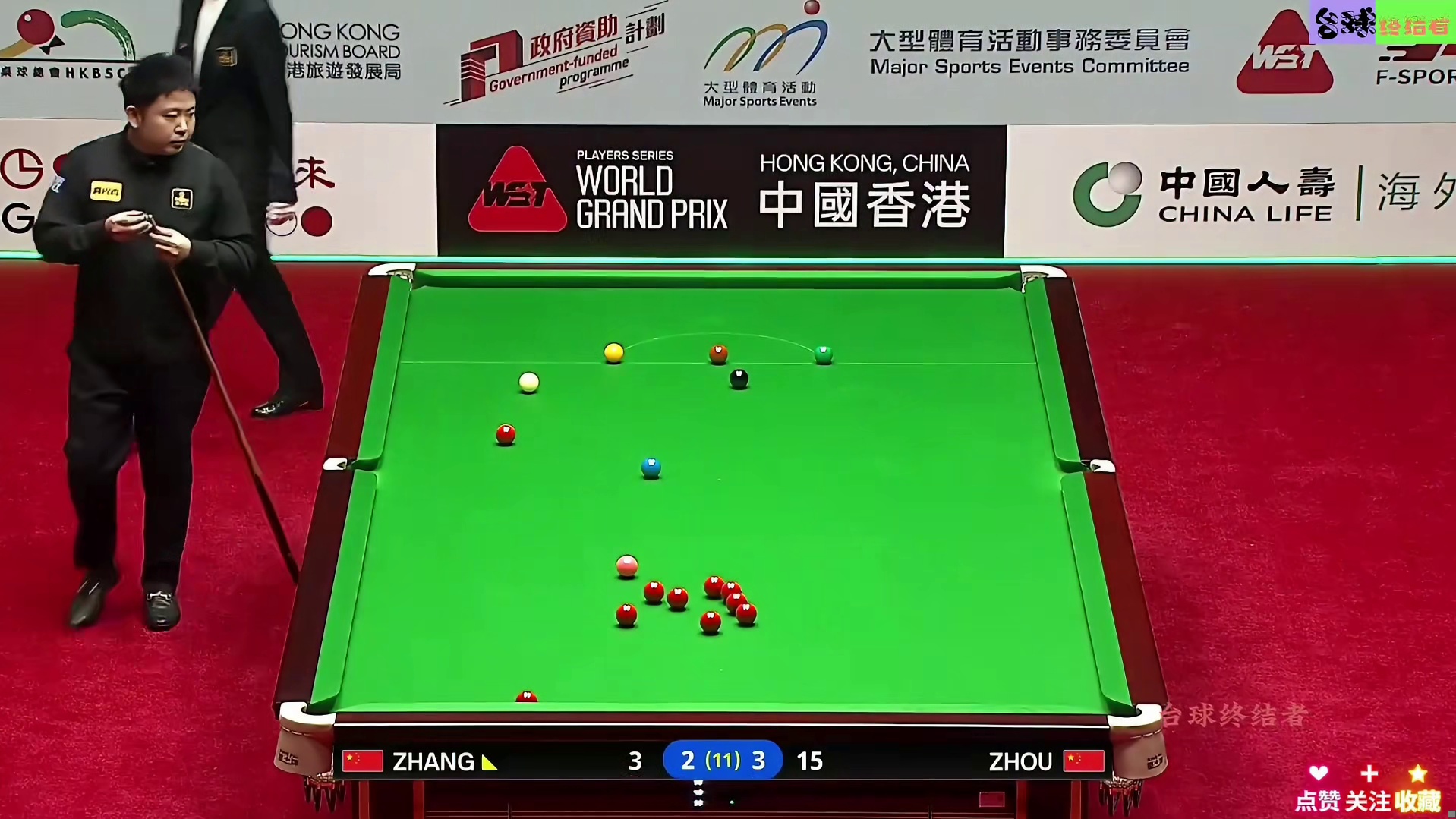正播大奖赛半决赛！张安达VS周跃龙，3:3硬核清台破百