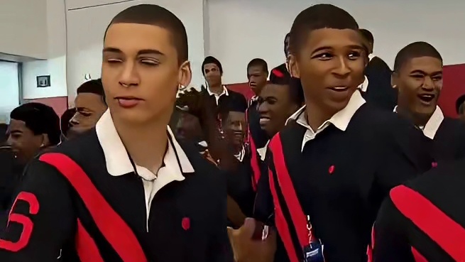 格里芬展示扣篮，而场下的小球迷中，却有很多现役NBA的球员 #篮球