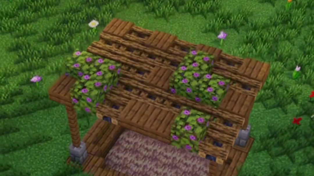 我的世界：温馨小花亭！超简单，外观和实用性Max
