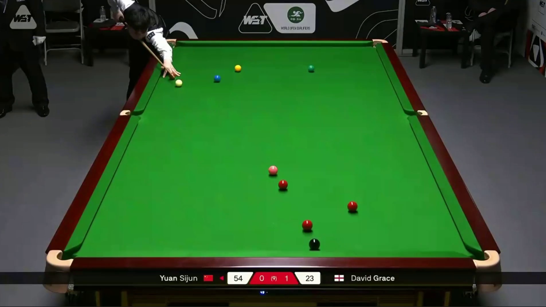 2026斯诺克世界公开赛资格赛：袁思俊vs格雷斯