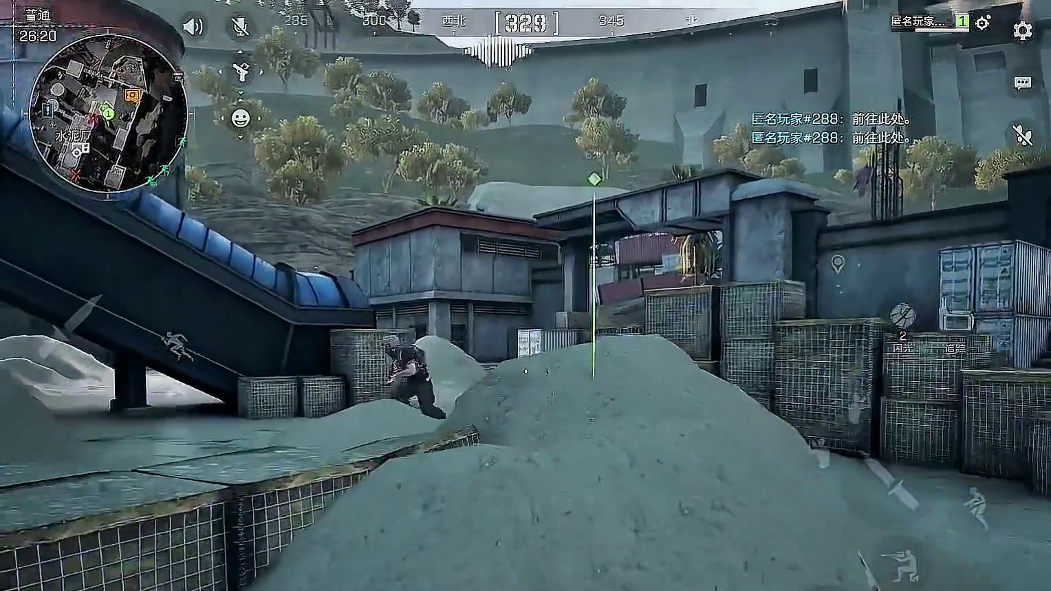 零号大坝里两个指定烟花燃放地点的位置。