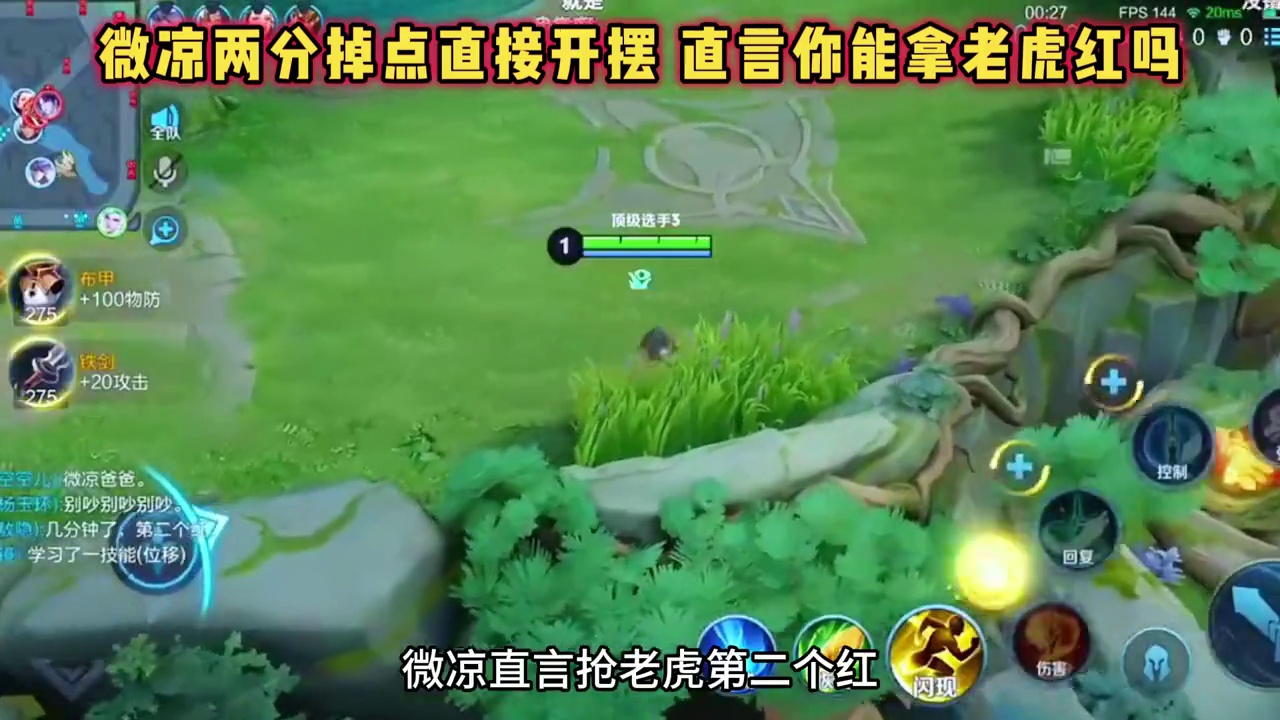 狼队道崽连撞两把微凉，两分钟掉点直接开摆，直言你能拿老虎红吗