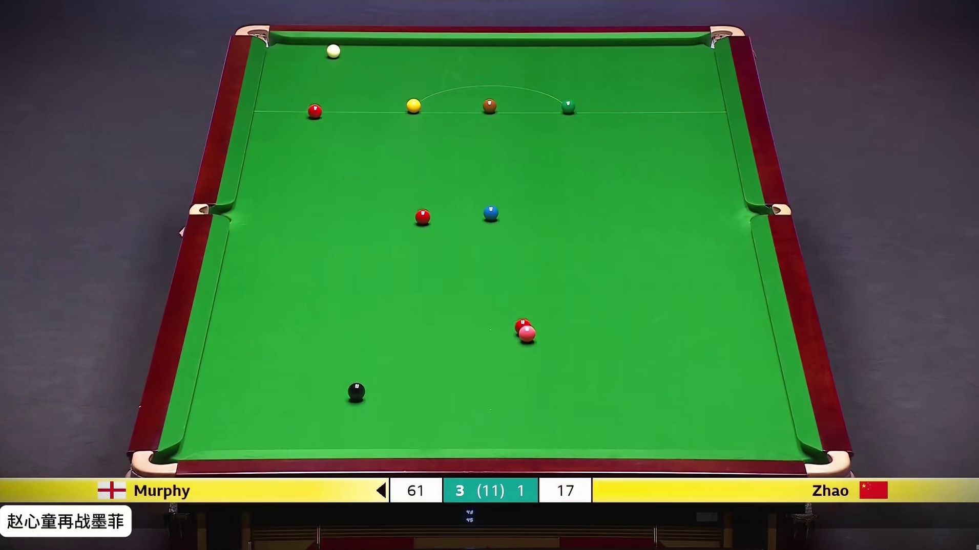 球员锦标赛前瞻！赵心童落后61分极限大逆转，结局黑球绝杀太解气