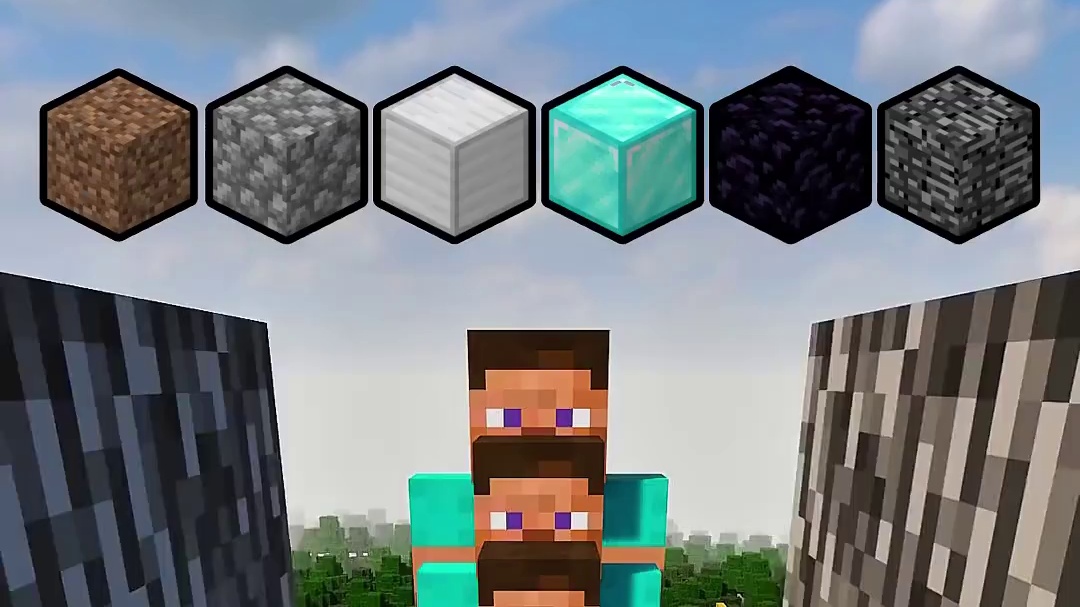 MC解压时刻《啥方块最厉害》：最强方块还得是基岩啊！