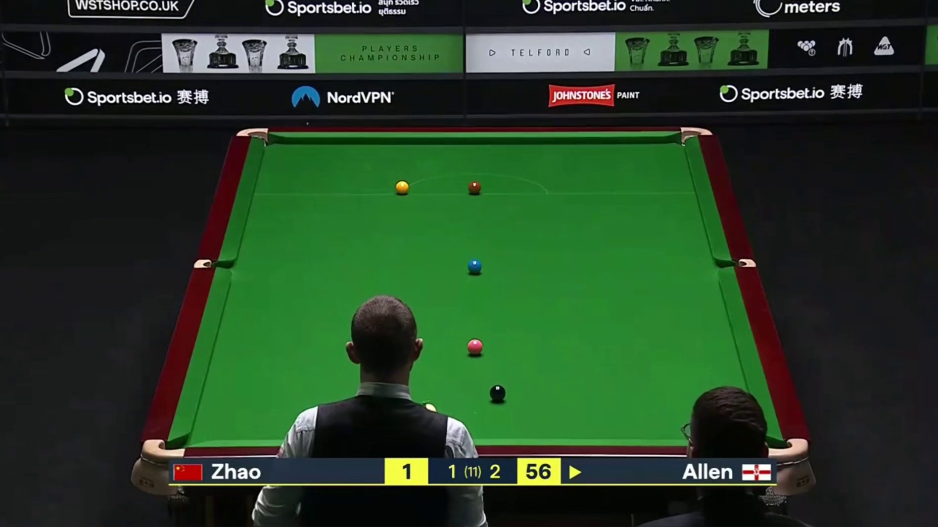 2026斯诺克球员锦标赛；赵心童vs艾伦