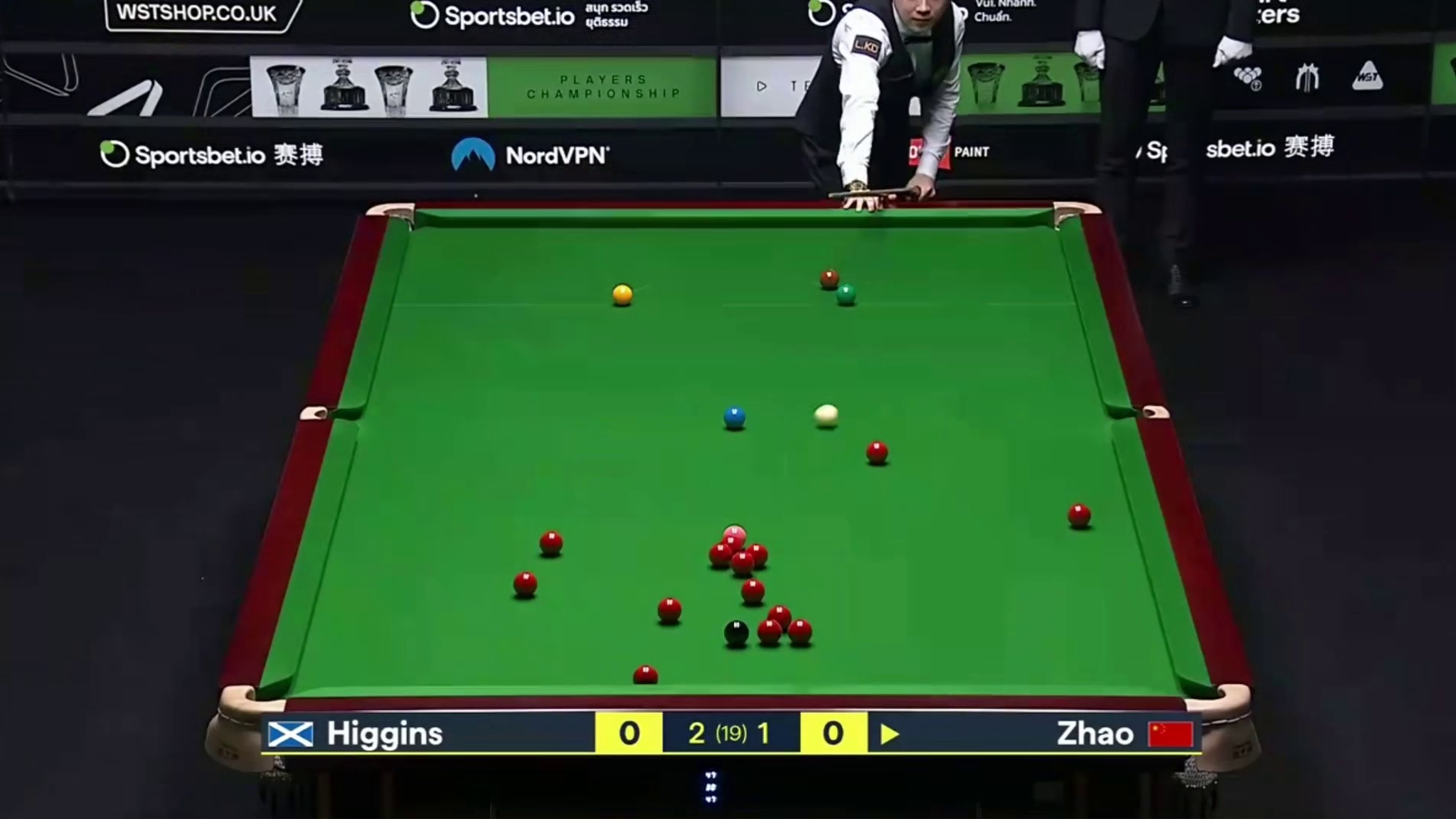 2026斯诺克球员锦标赛；赵心童vs希金斯