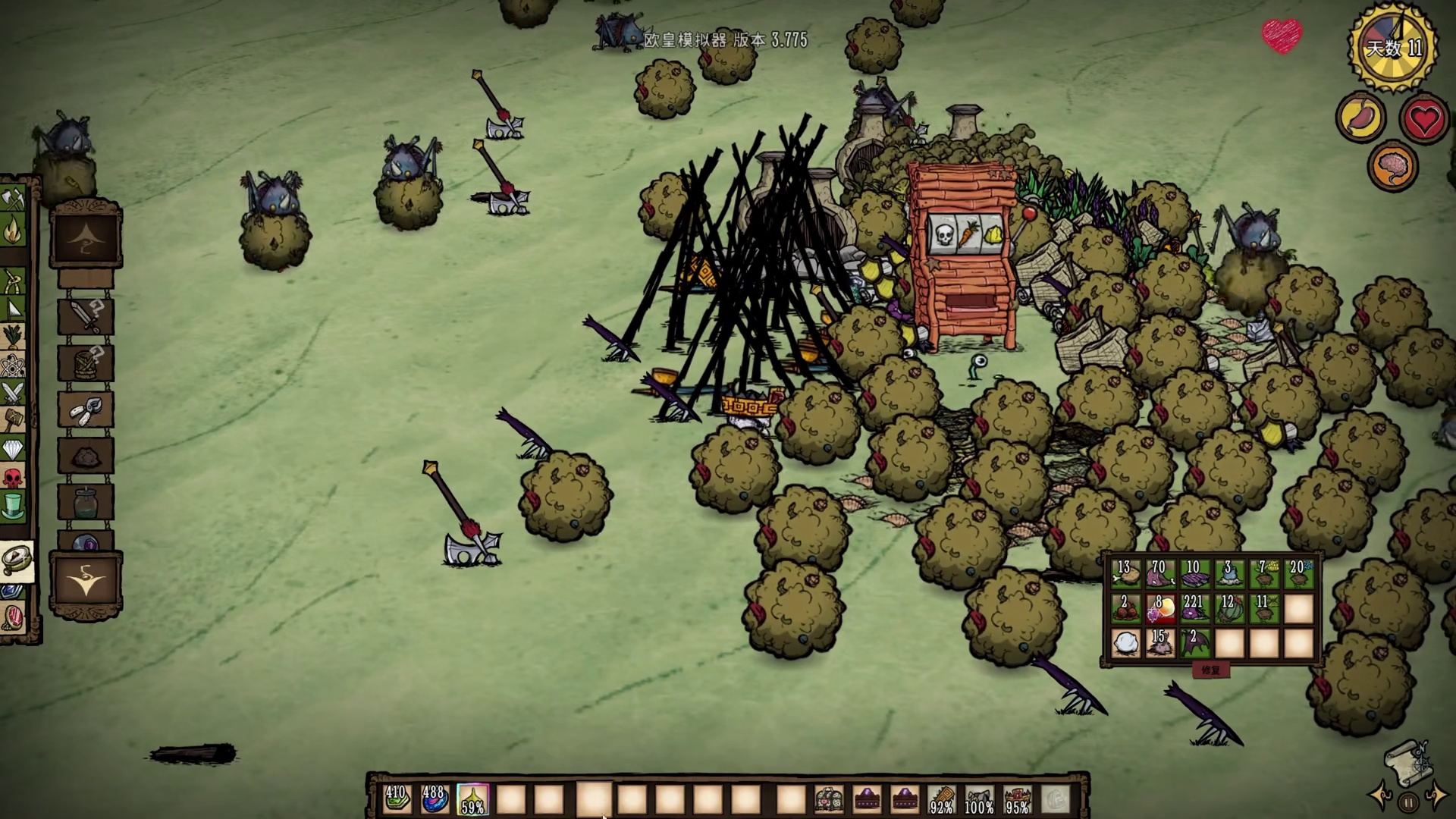 饥荒单机欧皇模拟器：无敌老麦遇上强敌直接翻车