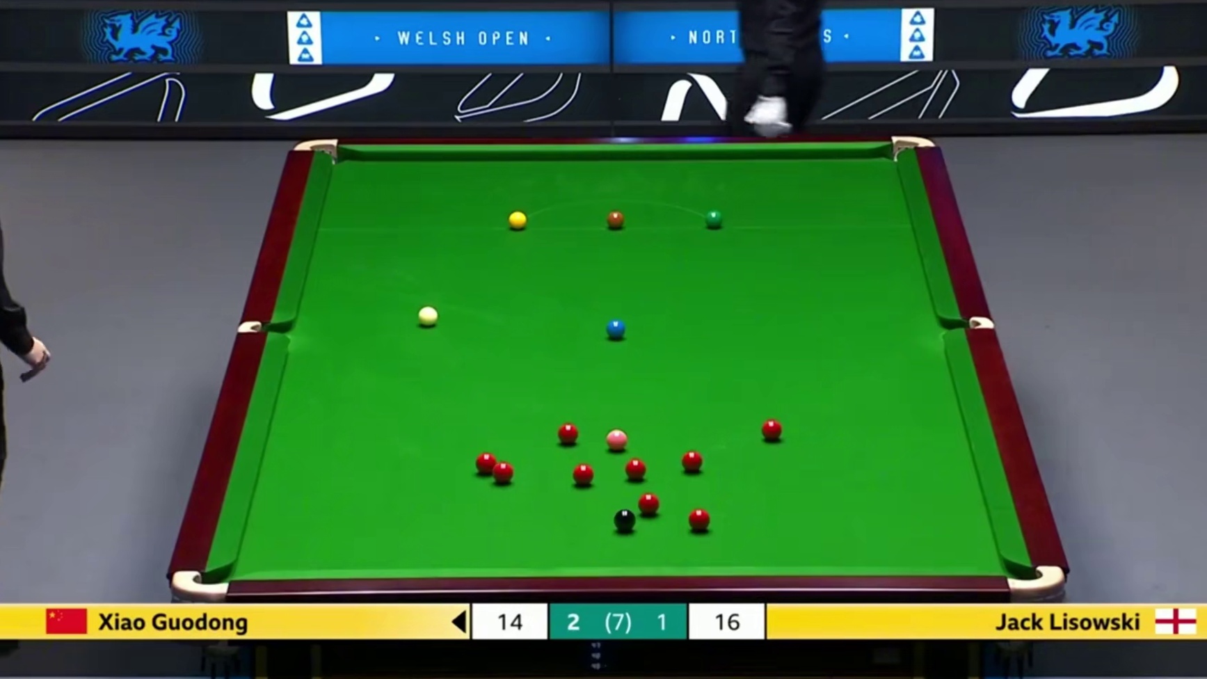 2026斯诺克威尔士公开赛；肖国栋vs利索夫斯基
