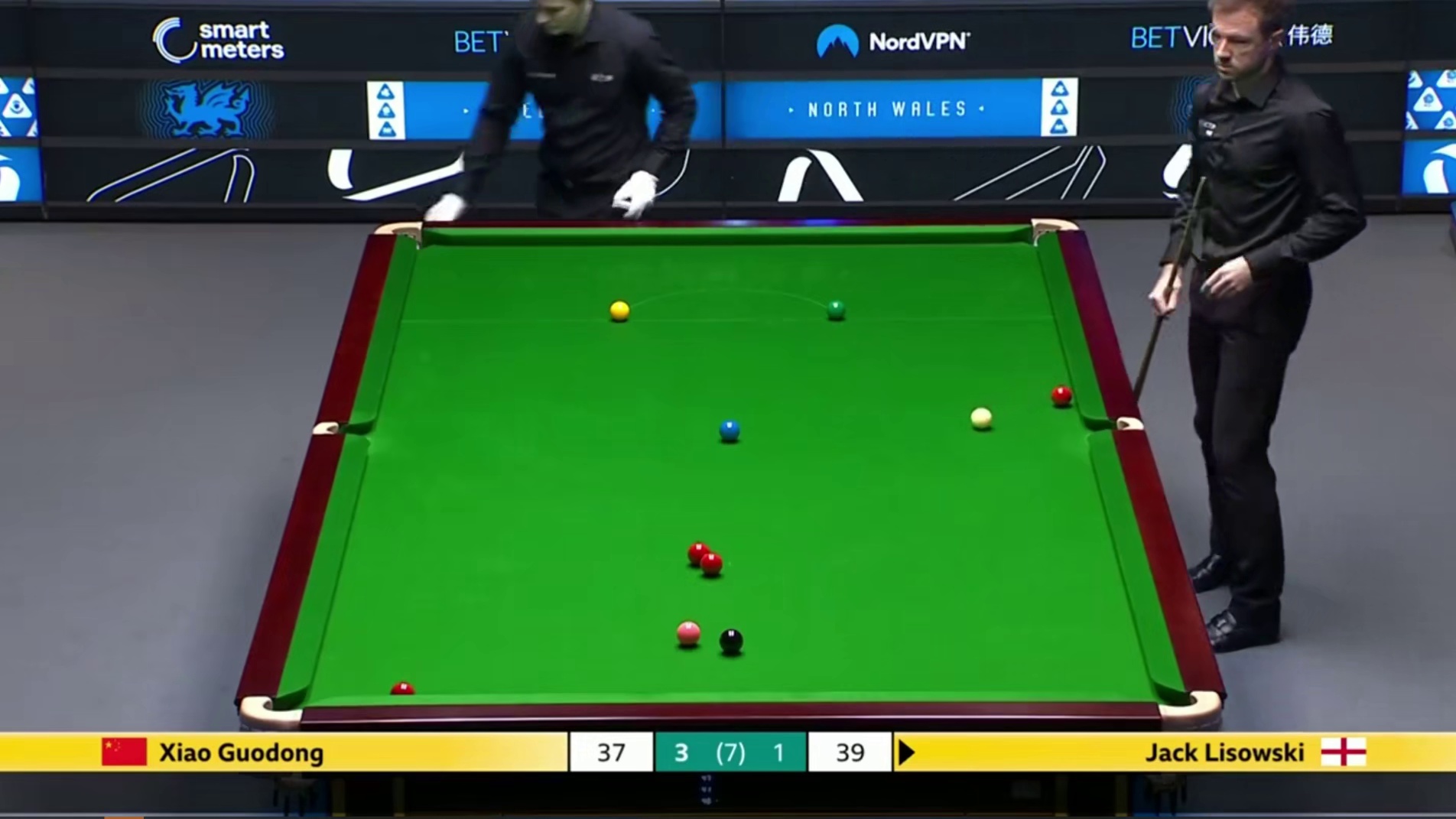 2026斯诺克威尔士公开赛；肖国栋vs利索夫斯基