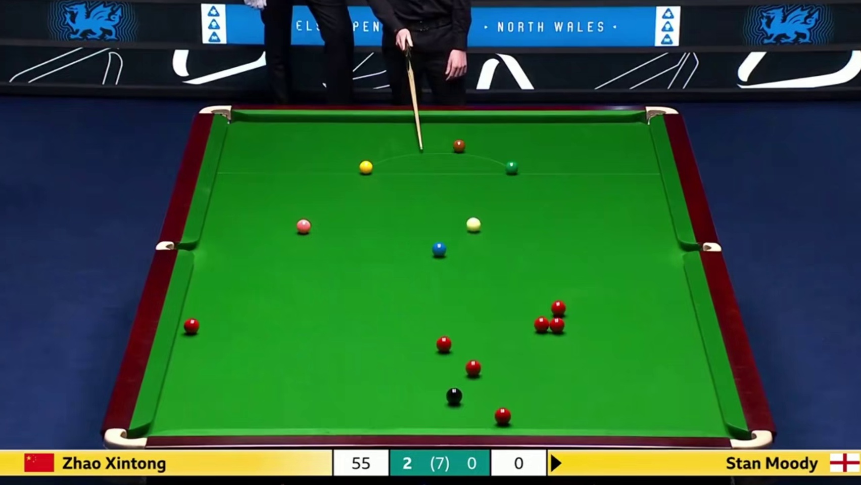2026斯诺克威尔士公开赛；穆迪vs赵心童