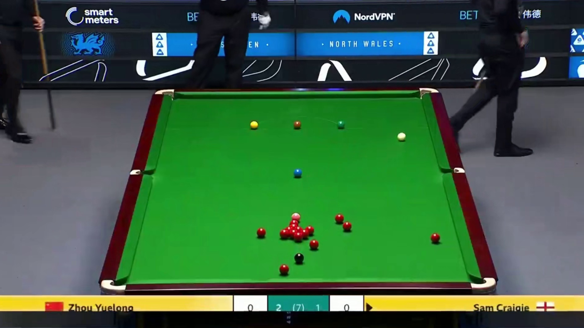 2026斯诺克威尔士公开赛：周跃龙vs克雷吉