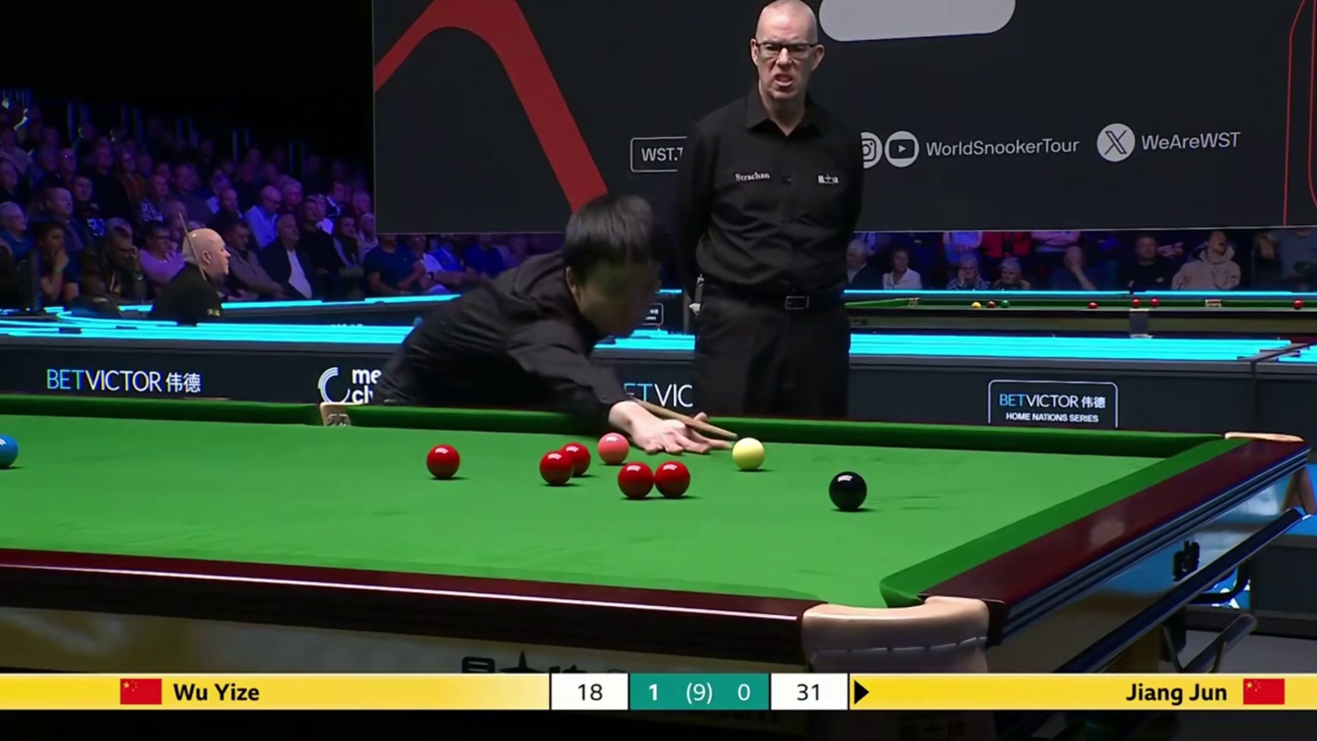 2026斯诺克威尔士公开赛；江俊vs吴宜泽