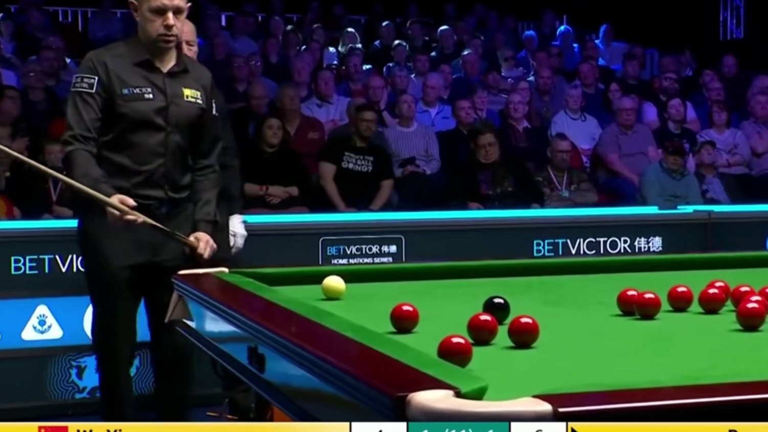 2026斯诺克威尔士公开赛；吴宜泽vs霍金斯