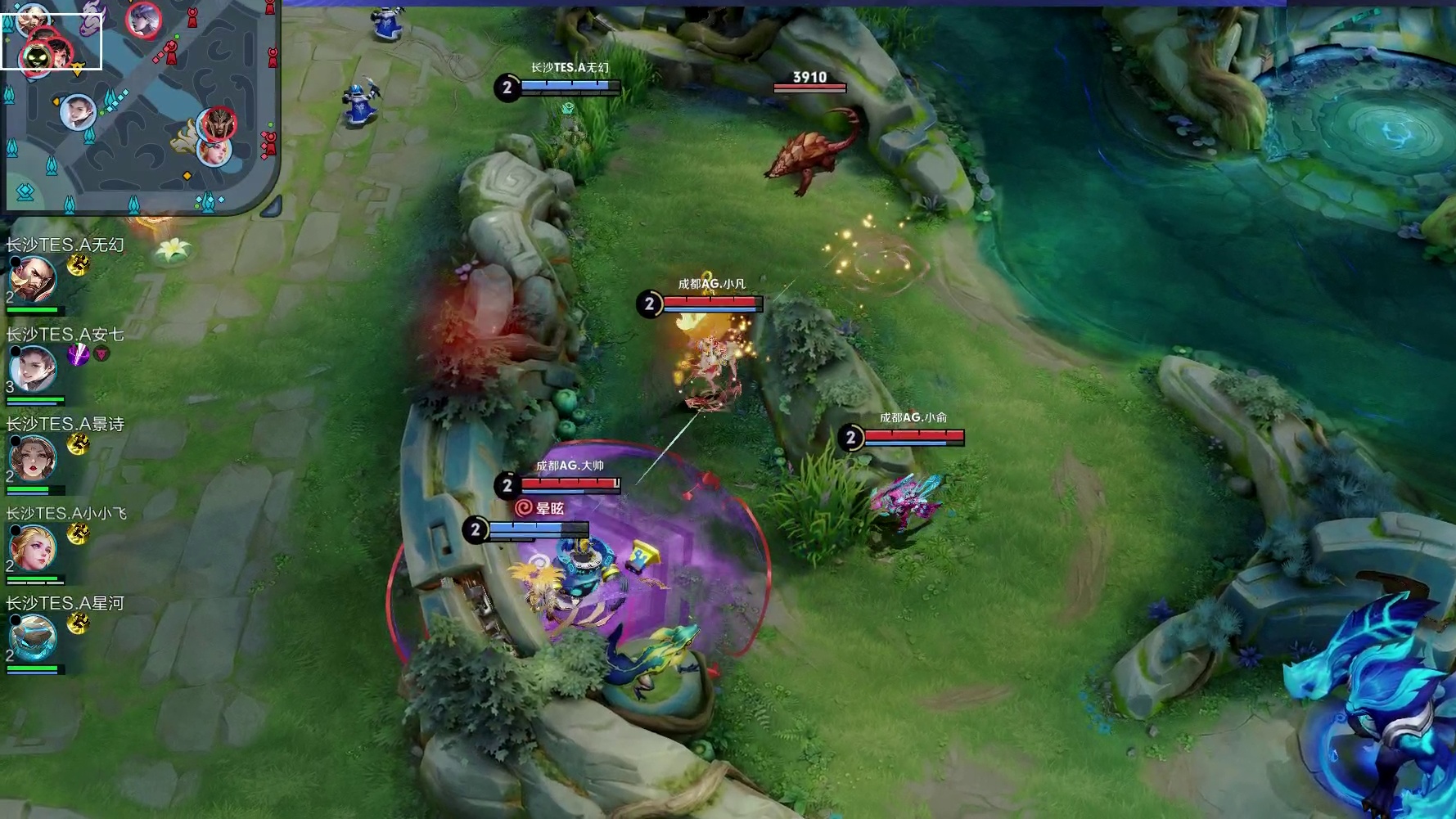 太乙闪炸武则天，小俞孙尚香闪现拿到人头