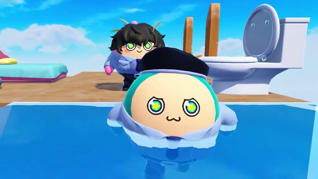 蛋仔派对：水方块生存第6天！随机虚空裂缝，是福是祸？