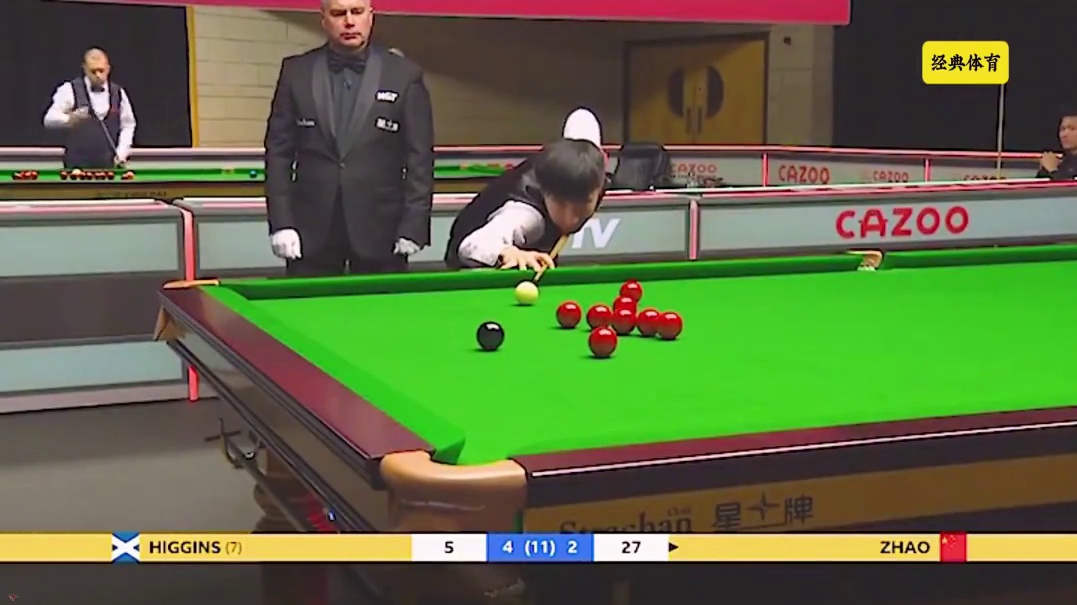 硬核夺冠定鼎之战，赵心童逆天无解准度，希金斯：彻底没辙