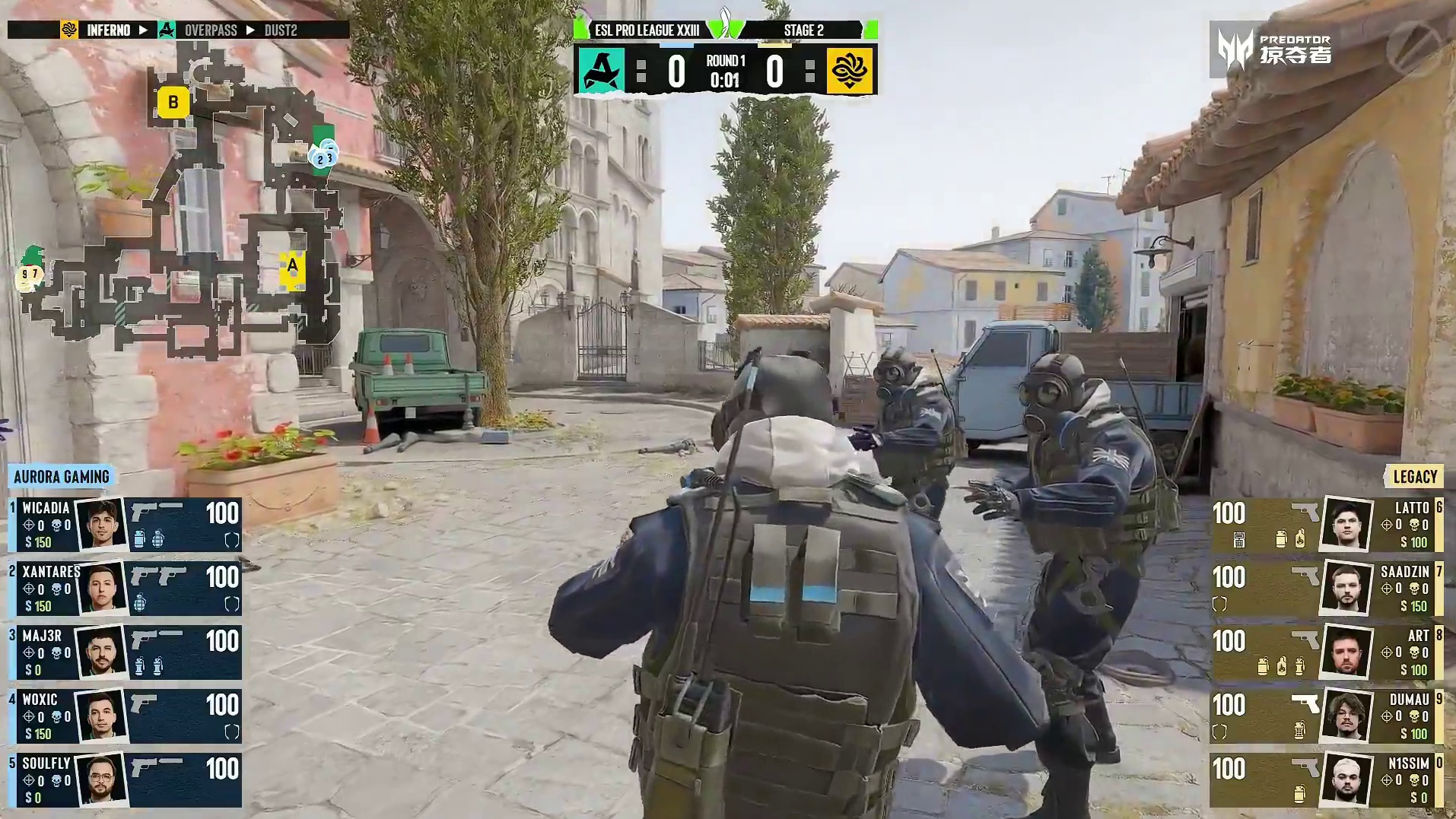 图一 Inferno，Aurora作为防守方、 Legacy作为进攻方