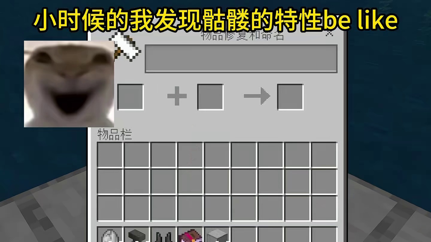 我的世界：小时候的我发现骷髅的特性