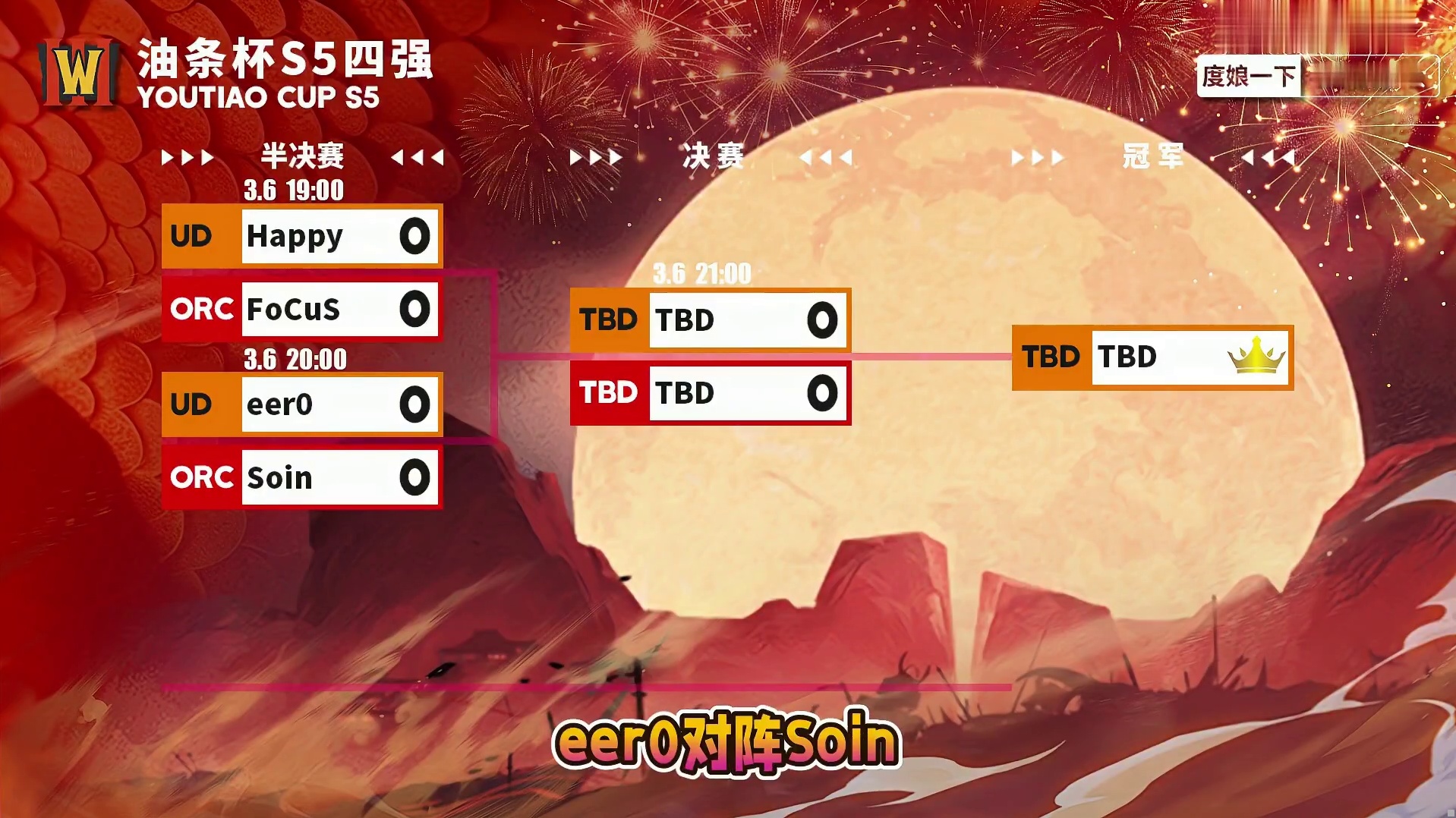 Happy，eer0，FoCuS，Soin争夺冠军！ 3月6日19点直播油条杯决赛，BM解说！