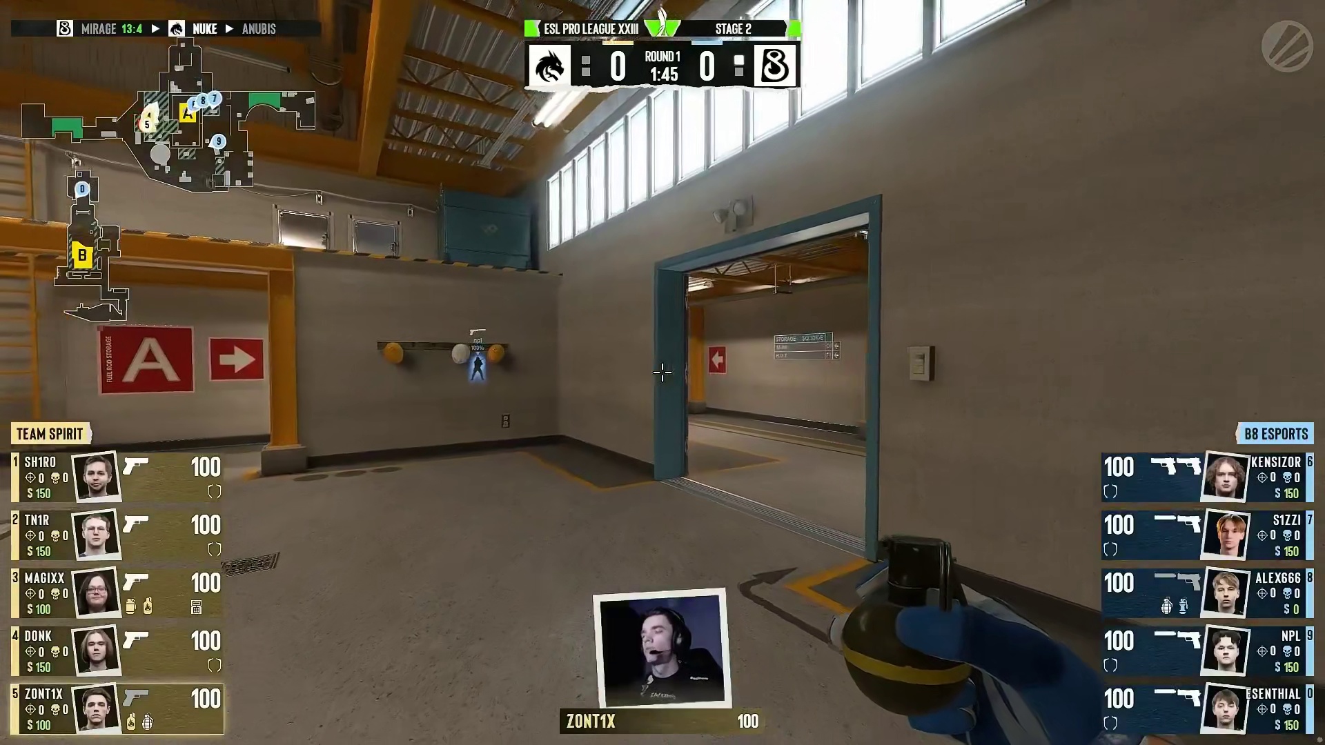 图二 Nuke，B8作为防守方、Spirit作为进攻方