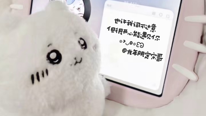 谢谢宋某哥哥认识以来每天的陪伴，认识你很开心也是幸运哦~