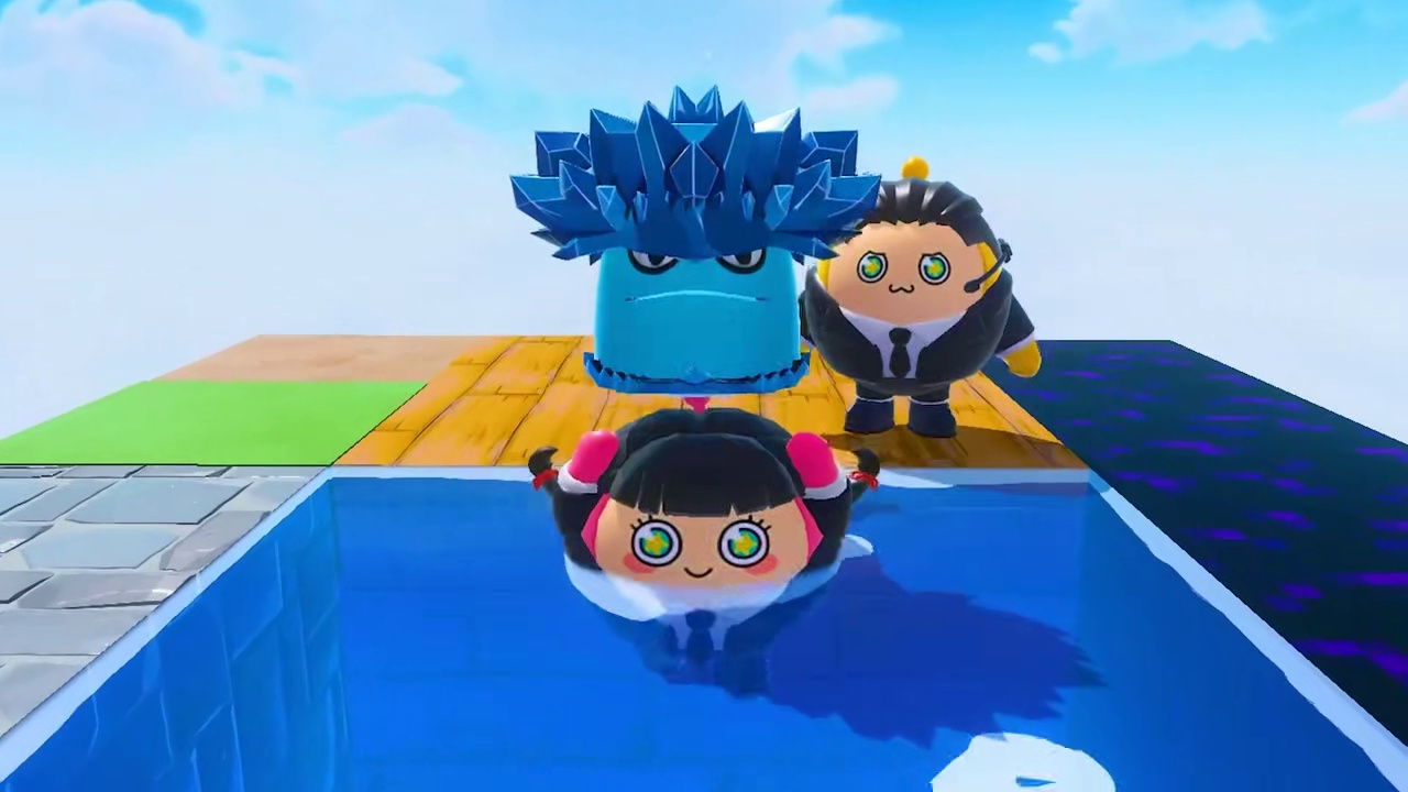 蛋仔派对：水方块生存第六集！人工智障机器人，误激活下界传送门