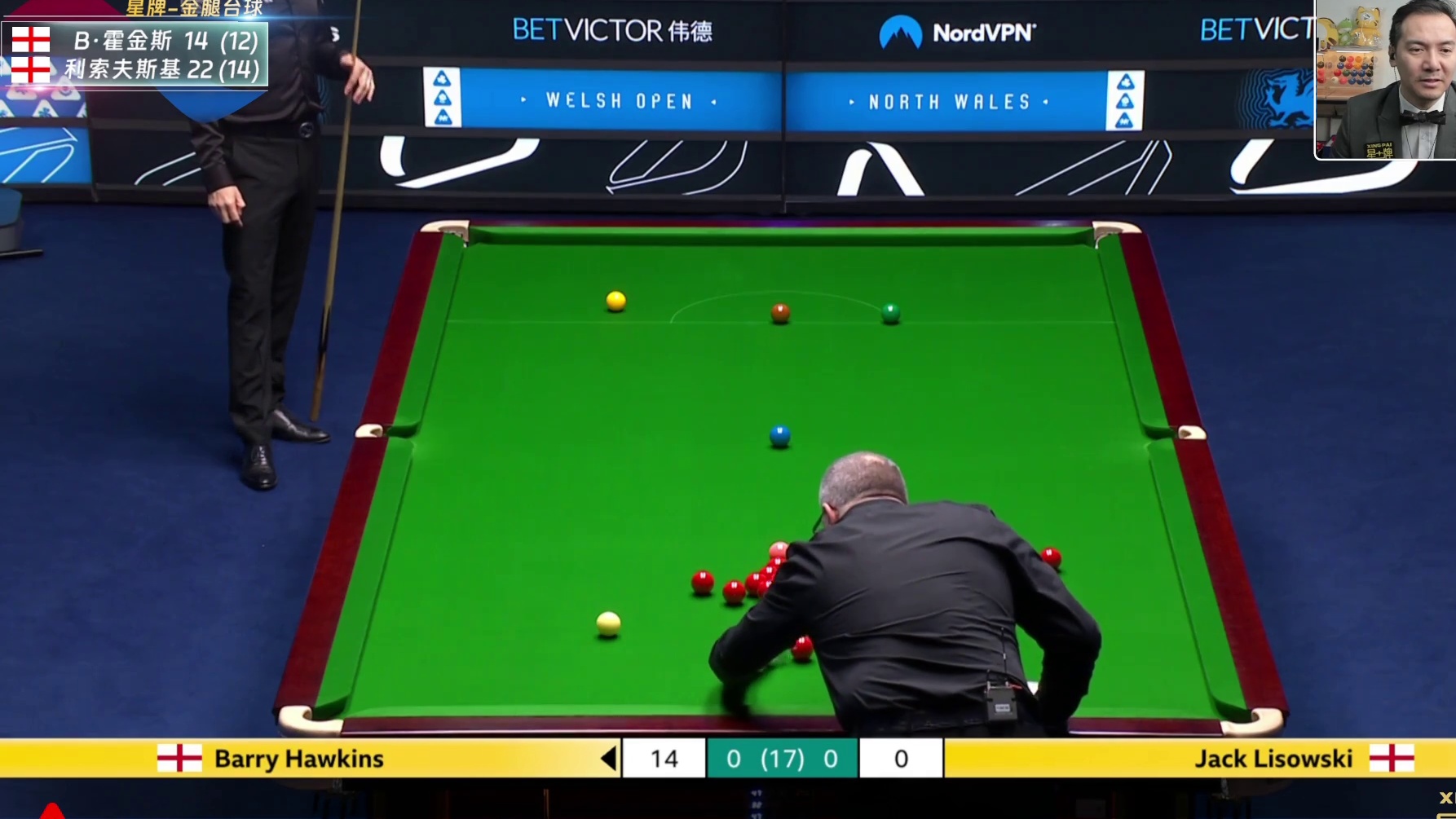 【破百】霍金斯vs利索夫斯基丨威尔士公开赛决赛-霍金斯单杆105