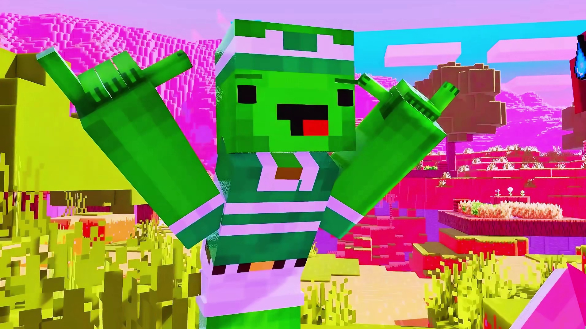 MC搞笑动画：杰杰摆脱邪恶史蒂夫后，再遇邪恶小花！！ #游戏破壁计划 #我的世界中国版