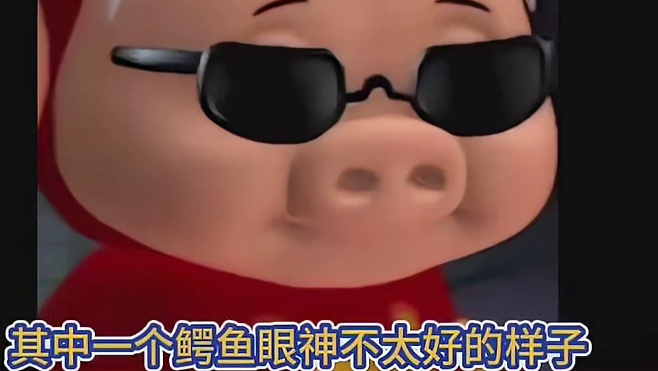 其中一个鳄鱼眼神不太好的样子