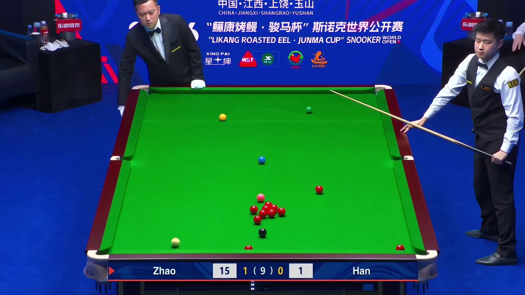 2026斯诺克世界公开赛，赵心童首秀顶级破百，进攻行云流水！