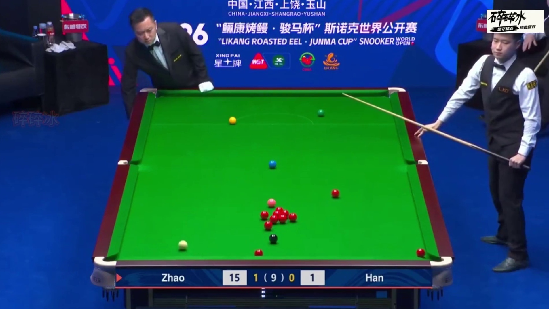 正播26年玉山公开赛：赵心童再现逆天准度，单杆128直接清台