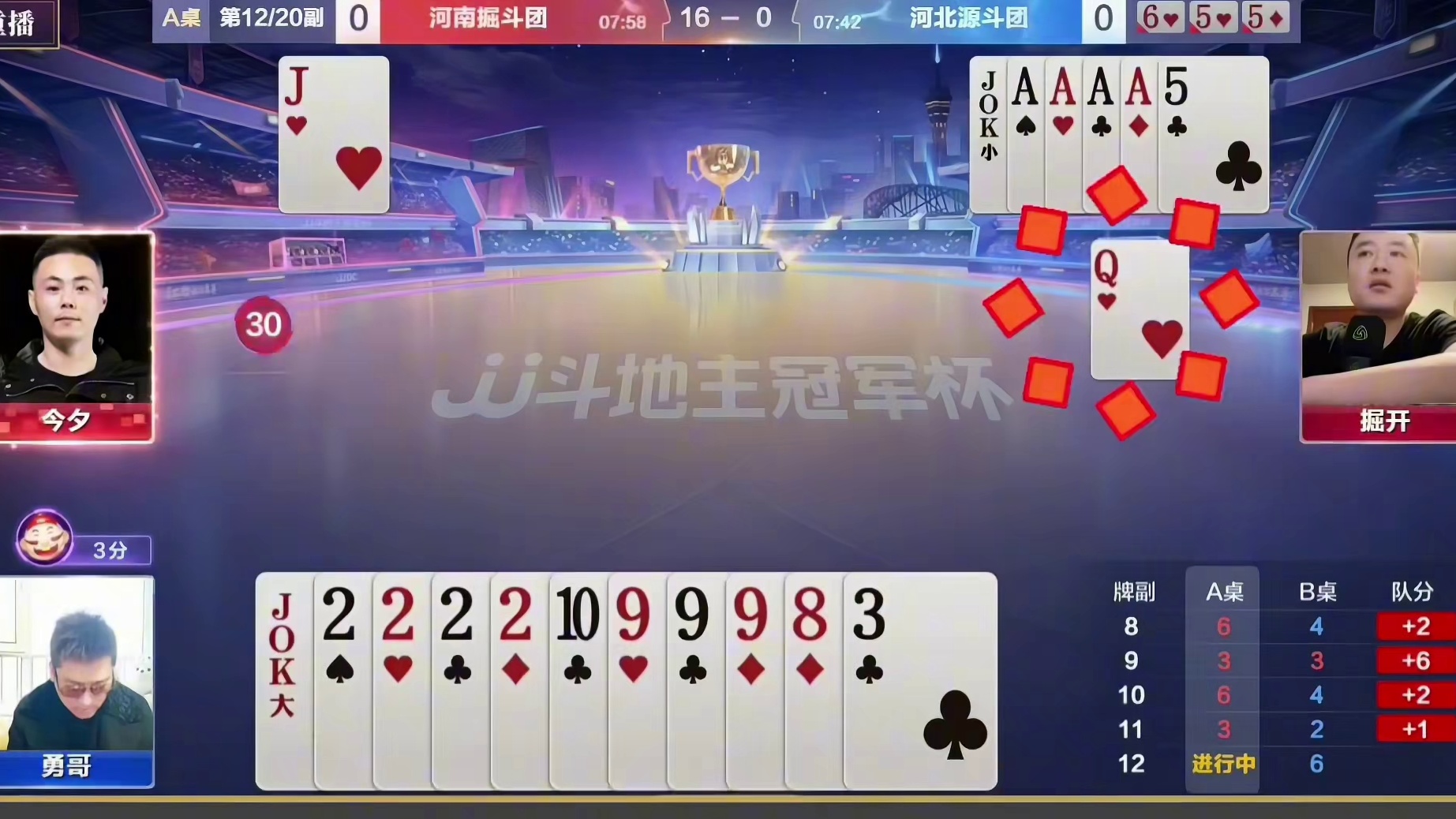 掘开贪炸，地主四张二也无能为力啊 游戏里的骚操作