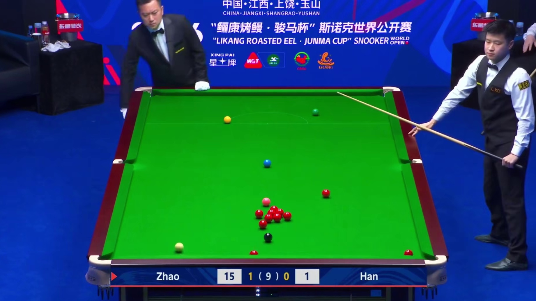 2026斯诺克世界公开赛，赵心童首秀顶级破百，进攻行云流水！ #
