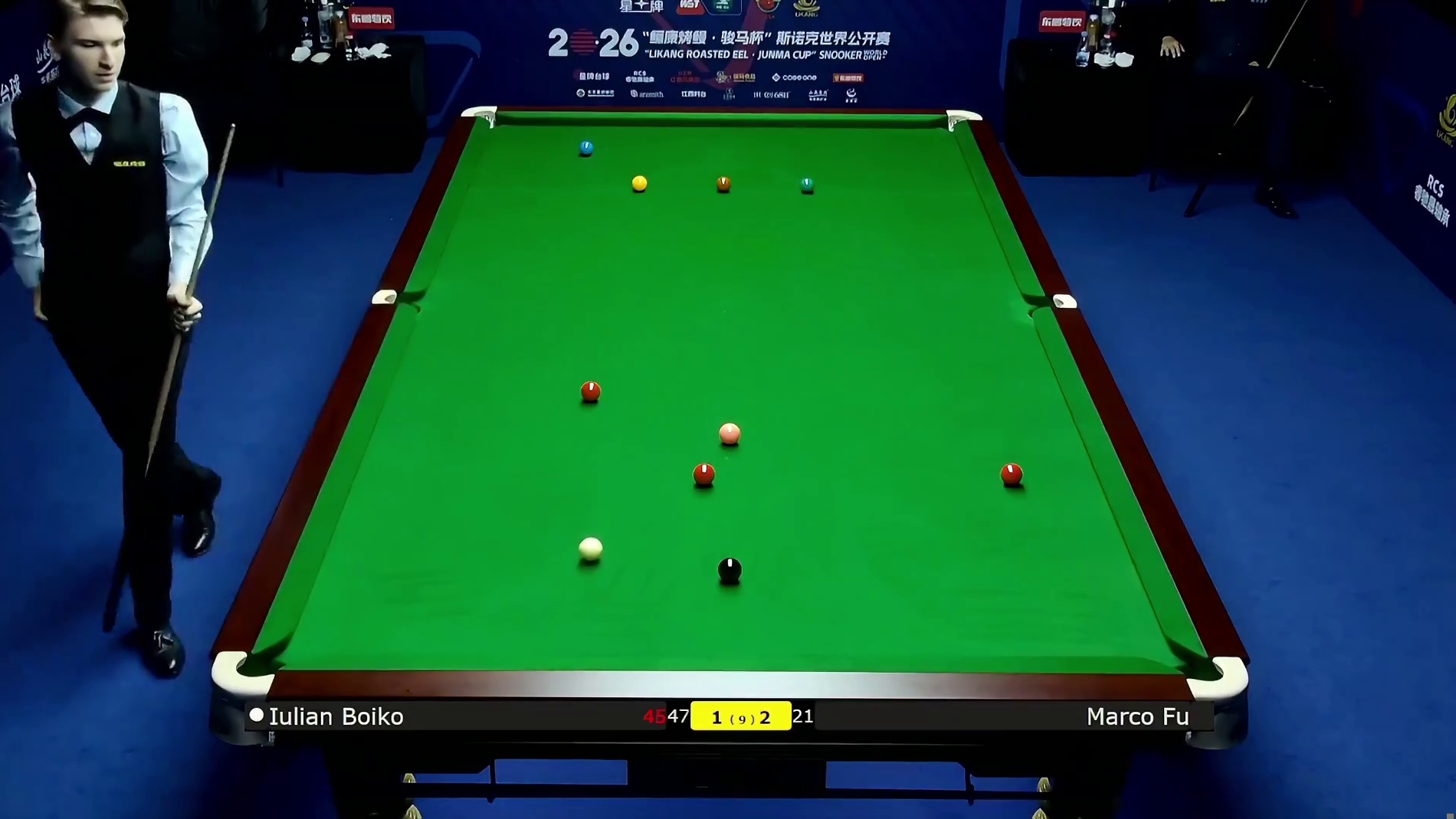 2026斯诺克世界公开赛；傅家俊vs伯伊科
