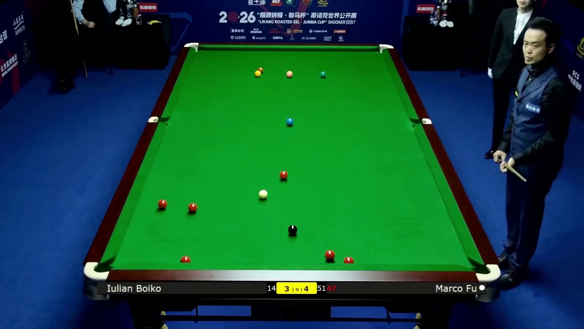2026斯诺克世界公开赛；傅家俊vs伯伊科