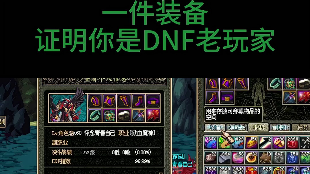 一件装备证明你是DNF老玩家