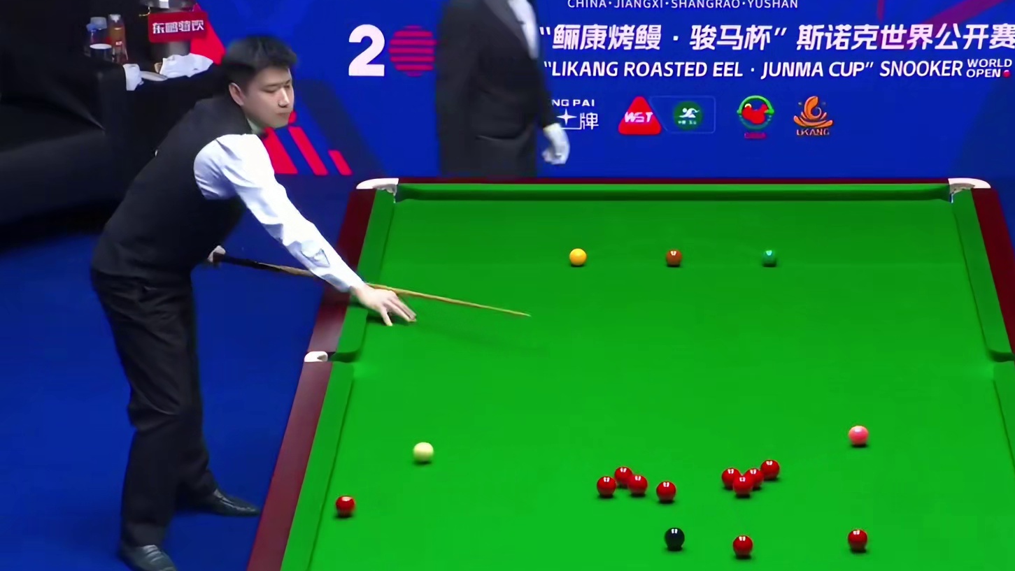 2026斯诺克世界公开赛，赵心童火力全开，极限长台进攻太犀利