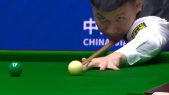 17日斯诺克世界公开赛赵心童5-4险胜龙泽煌晋级32强集锦