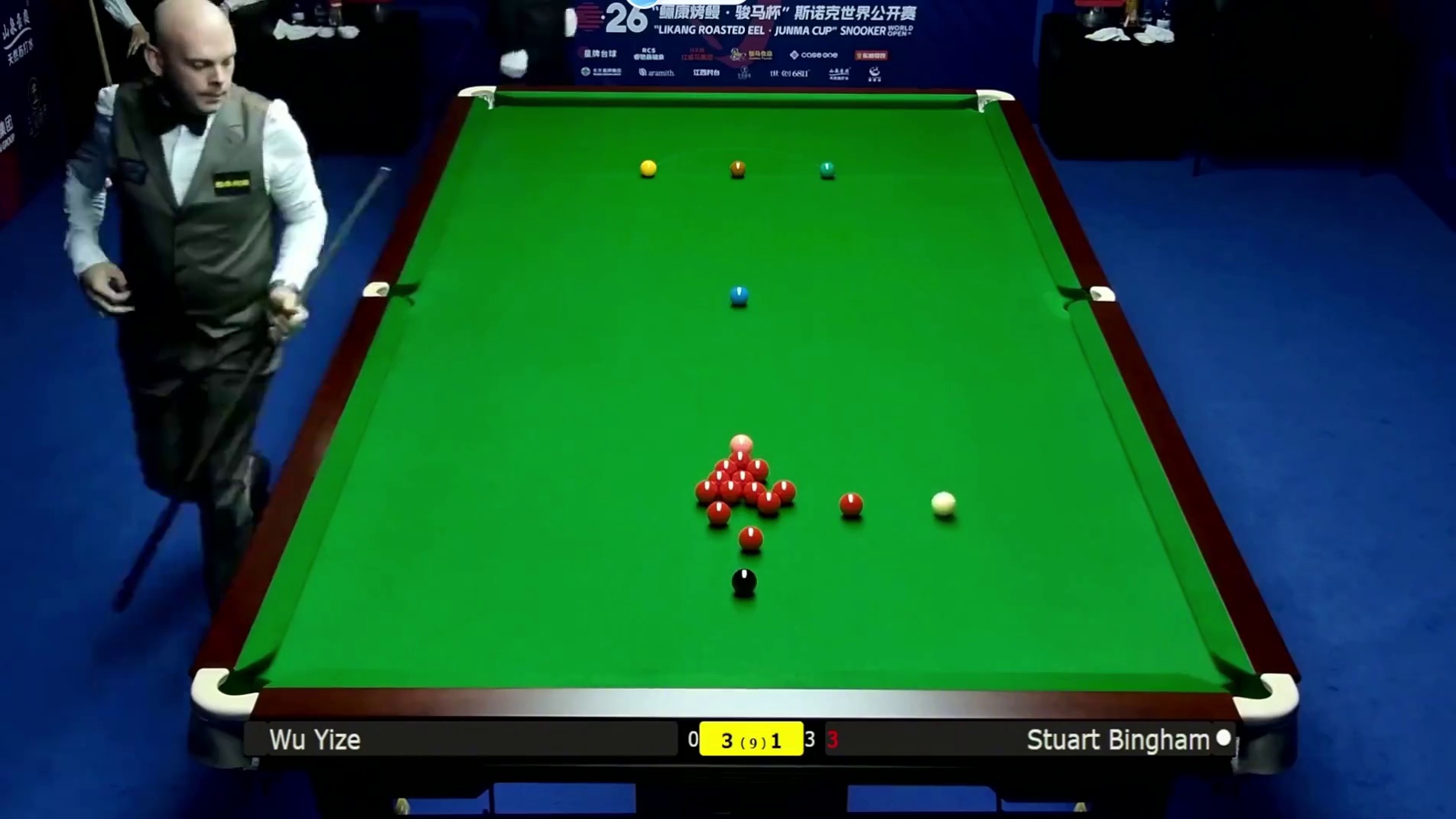 2026斯诺克世界公开赛；吴宜泽vs宾汉姆