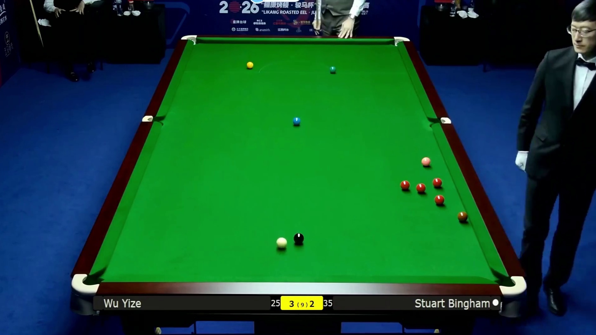 2026斯诺克世界公开赛；吴宜泽vs宾汉姆
