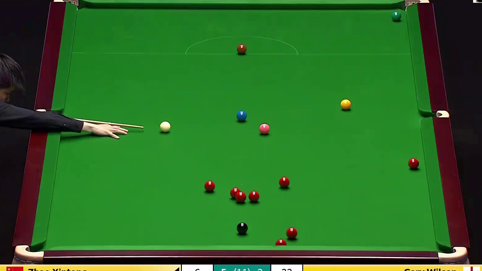 6-2强势晋级！赵心童攻防兼备输出太强大，加里无奈举白旗！