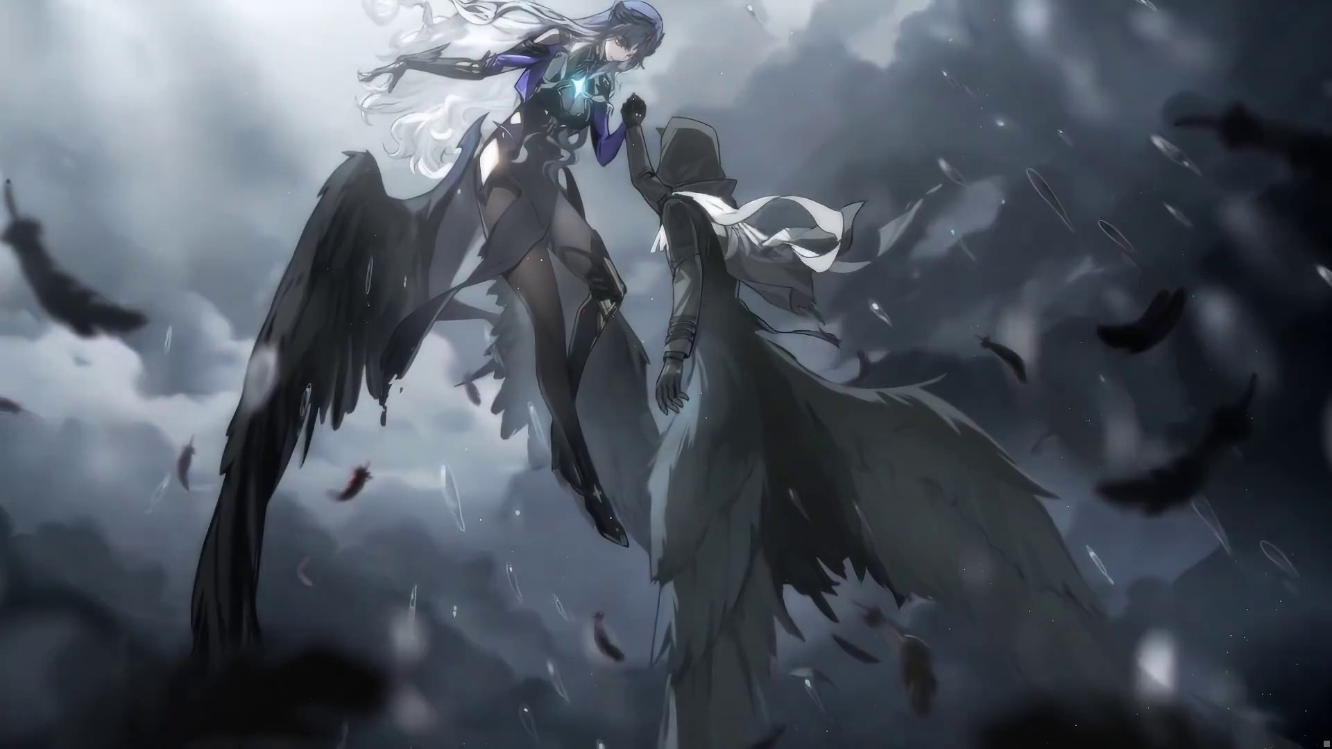 【战双帕弥什】相约纪事 涅缇娅·亡歌
真相在雨夜消散，渡鸦于沉默中送别过往。
雷声再起时，她不再