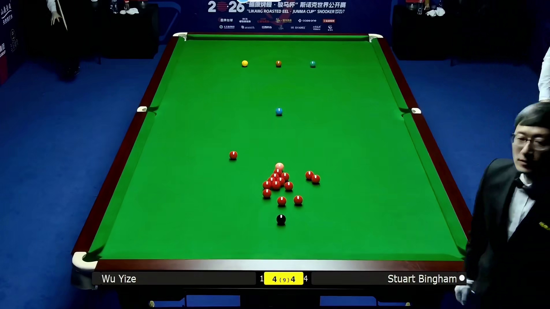 2026斯诺克世界公开赛；吴宜泽vs宾汉姆
