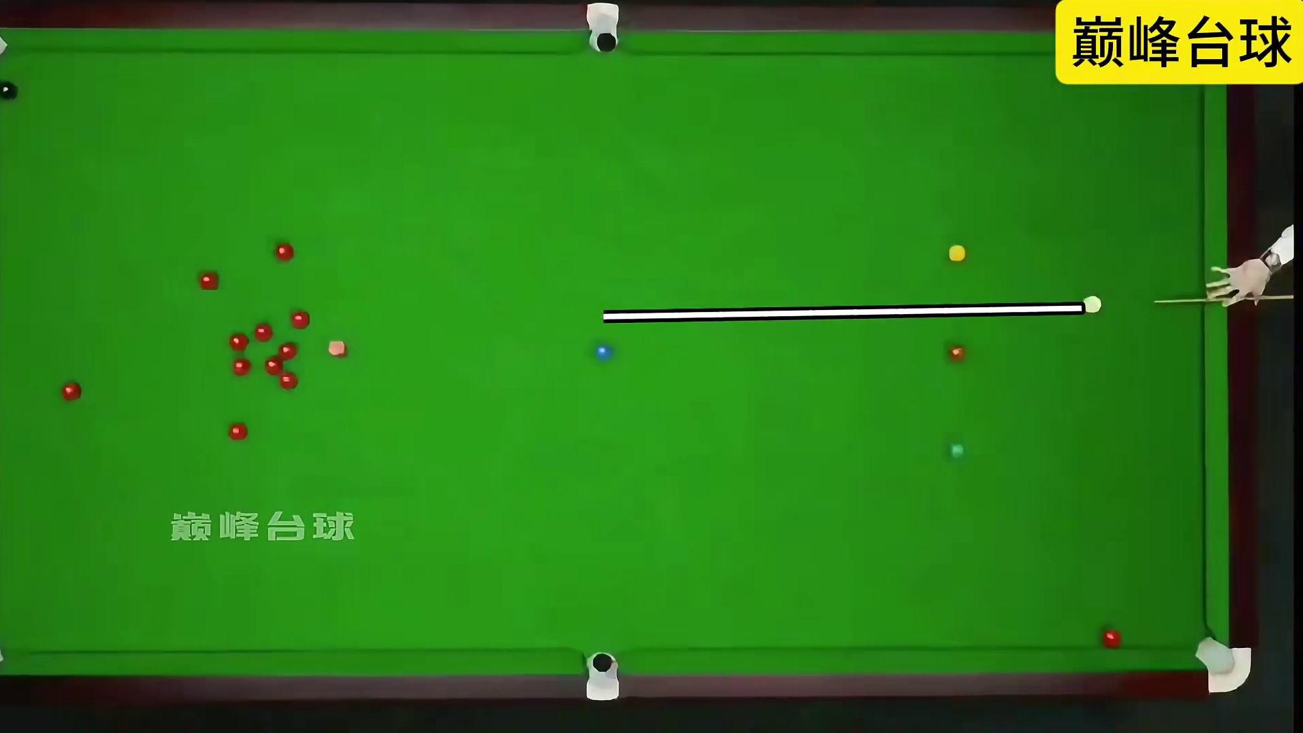赵心童在斯诺克上海大师赛对战丁俊晖时打出来的一杆神级操作